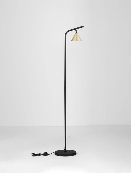 Nova Luce Stehleuchte Conico schwenkbar GU10 Gold Schwarz Aluminium 135cm 9011436
