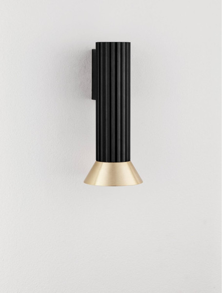 Nova Luce Wandleuchte Luvia GU10 Gold Schwarz Aluminium Ø10cm 9011444