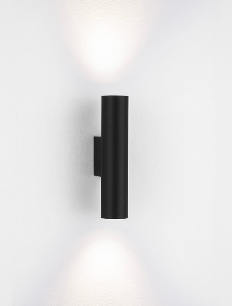 Nova Luce Wandleuchte Mor 2-flammig 2xGU10 Schwarz Aluminium Ø4cm 9011458