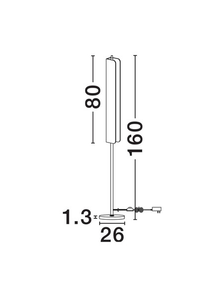 Nova Luce LED Stehleuchte Aider 23W warmweiss 3000K Messinggold Stahl Aluminium 160cm 9019747