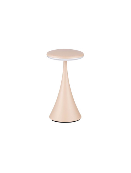Nova Luce LED Akku-Tischleuchte Elbo dimmbar 2W warmweiss 3000K USB IP54 Creme Aluminium Ø9cm 9030137