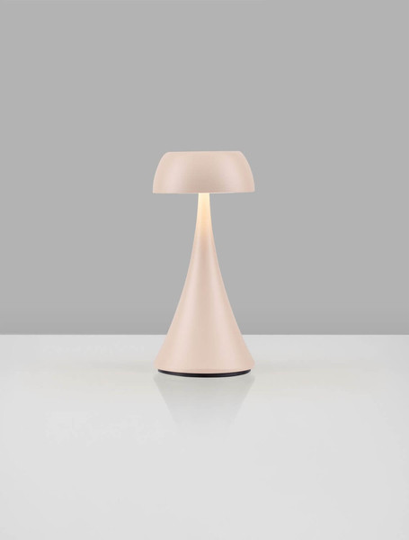 Nova Luce LED Akku-Tischleuchte Ycro dimmbar 2W warmweiss 3000K USB IP54 Creme Aluminium Ø8cm 9030142