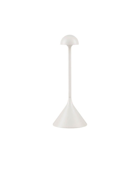 Nova Luce LED Akku-Tischleuchte Dalt dimmbar 1W warmweiss 3000K USB IP54 Weiß Aluminium Ø9,5cm 9030144