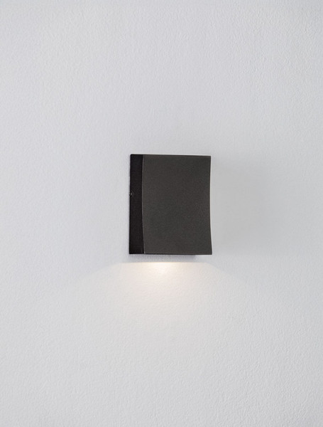 Nova Luce LED Außen-Wandleuchte Boxy 3W warmweiss 3000K IP65 Schwarz Aluminium 9x6,5cm 9030148