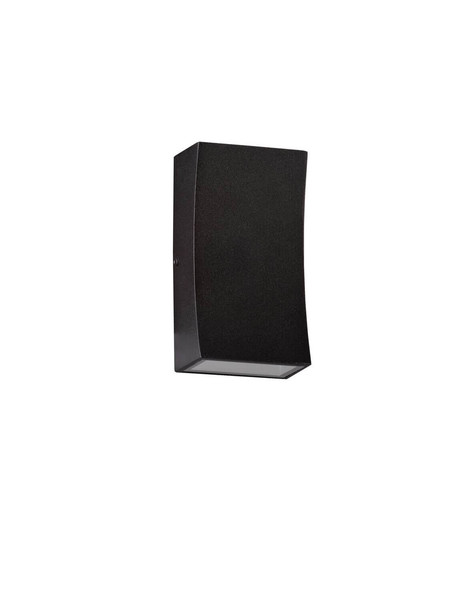Nova Luce LED Außen-Wandleuchte Boxy 6W warmweiss 3000K IP65 Schwarz Aluminium 12x6,5cm 9030150