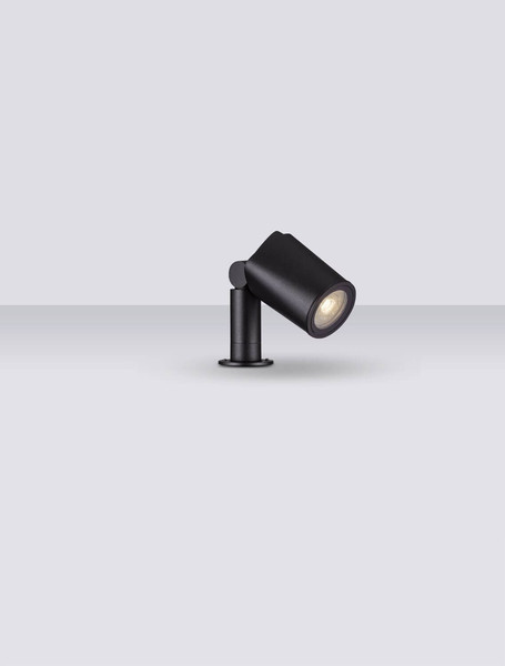 Nova Luce Erdspießleuchte Spy schwenkbar GU10 IP65 salzwasserfest Schwarz Aluminium 19cm 9030155