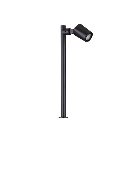 Nova Luce Wegeleuchte Spy schwenkbar GU10 IP65 salzwasserfest Schwarz Aluminium 50cm 9030156