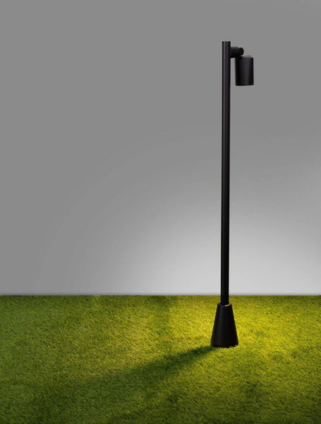 Nova Luce Wegeleuchte Spy schwenkbar GU10 IP65 salzwasserfest Schwarz Aluminium 100cm 9030157