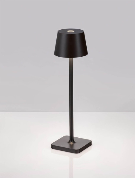 Nova Luce LED Akku-Tischleuchte Deck dimmbar 2W warmweiss 3000K USB IP54 Anthrazit Aluminium Ø8,5cm 9030561