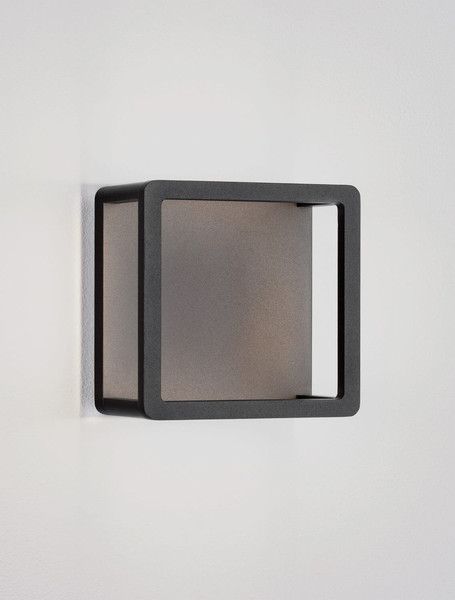 Nova Luce LED Außen-Wandleuchte Misti 9W warmweiss 3000K IP65 Schwarz Aluminium 18x18cm 9030568