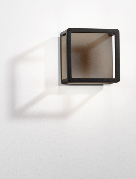 Nova Luce LED Außen-Wandleuchte Misti 9W warmweiss 3000K IP65 Schwarz Aluminium 18x18cm 9030568