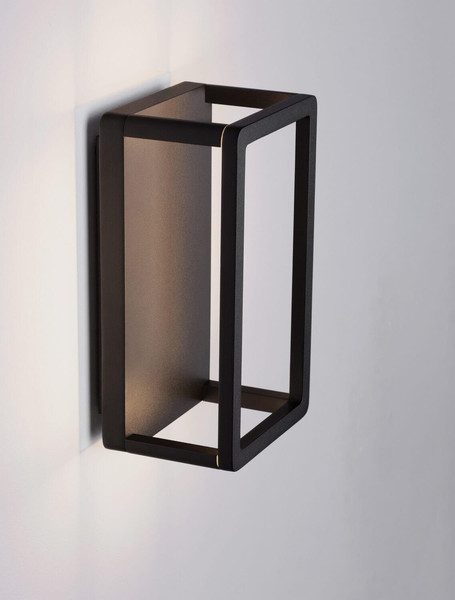 Nova Luce LED Außen-Wandleuchte Akmi 9W warmweiss 3000K IP65 Schwarz Aluminium 26x15cm 9030570