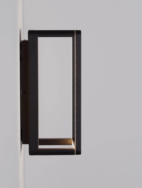 Nova Luce LED Außen-Wandleuchte Akmi 9W warmweiss 3000K IP65 Schwarz Aluminium 26x15cm 9030570
