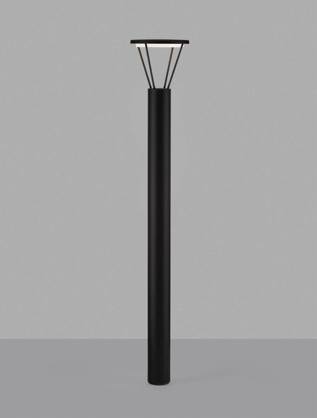 Nova Luce Montagepfosten für Wegeleuchte Virtus Schwarz Aluminium 155cm 9030575