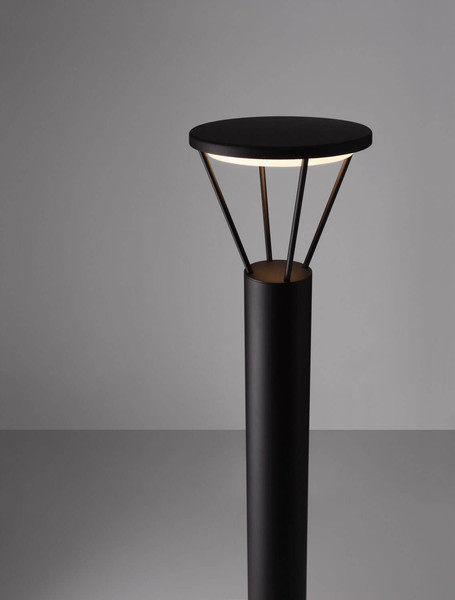 Nova Luce Montagepfosten für Wegeleuchte Virtus Schwarz Aluminium 155cm 9030575