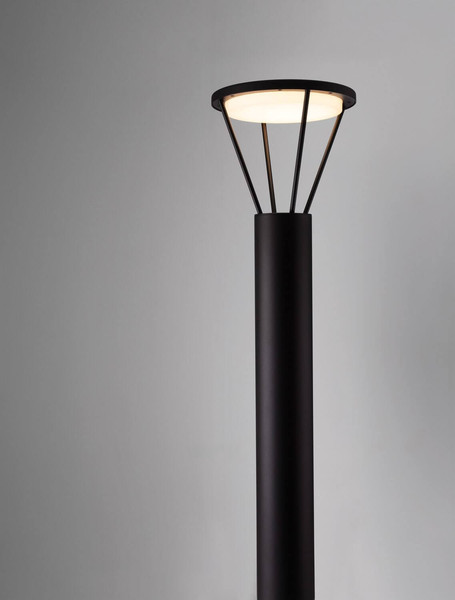 Nova Luce Montagepfosten für Wegeleuchte Virtus Schwarz Aluminium 155cm 9030575