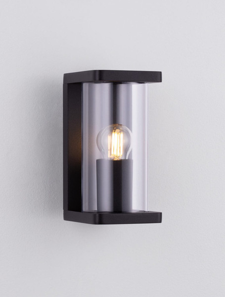 Nova Luce Außen-Wandleuchte Adoray E27 IP65 Schwarz Aluminium 20x14cm 9030579