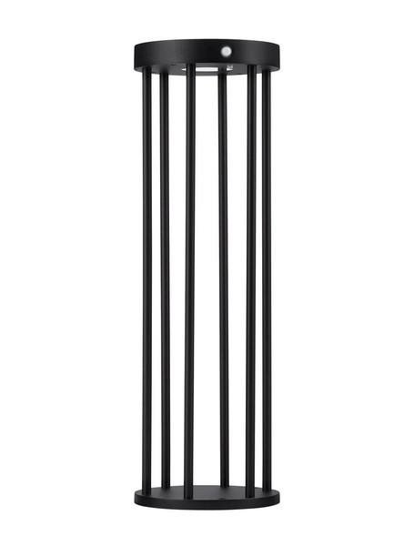 Nova Luce LED Solar-Wegeleuchte Aigo 2W warmweiss 3000K Bewegungsmelder IP65 salzwasserfest Schwarz Aluminium 50cm 9030582