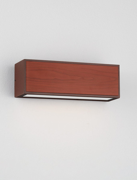 Nova Luce LED Solar-Wandleuchte Brown 2W warmweiss 3000K Bewegungsmelder IP65 salzwasserfest Cortenstahl Holz Aluminium 24x24cm 9030584