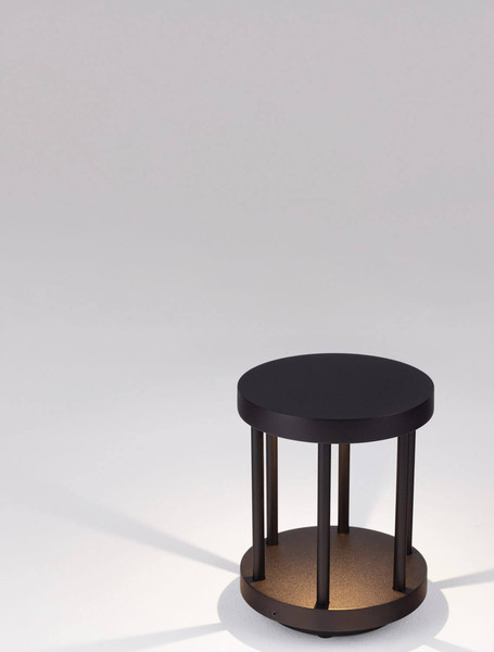 Nova Luce LED Sockelleuchte Nereus 8W warmweiss 3000K IP65 Schwarz Aluminium 20cm 9030586