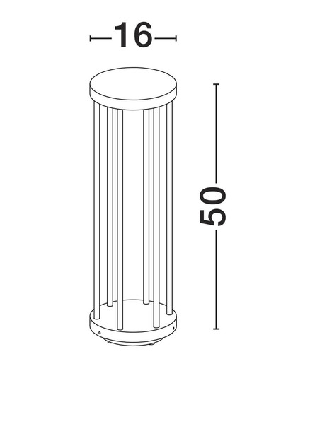 Nova Luce LED Wegeleuchte Nereus 8W warmweiss 3000K IP65 Schwarz Aluminium 50cm 9030587