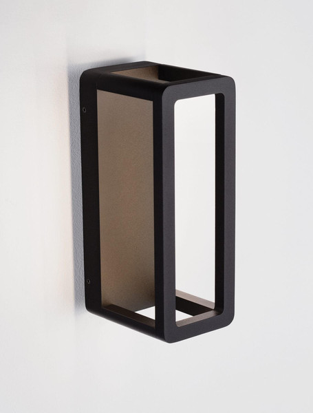 Nova Luce LED Außen-Wandleuchte Cosmic 9W warmweiss 3000K IP65 Schwarz Aluminium 23x12,5cm 9030592
