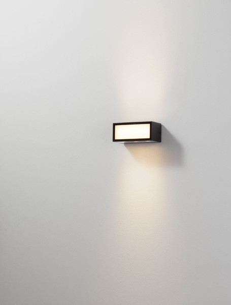 Nova Luce LED Außen-Wandleuchte Inga 11W warmweiss 3000K IP65 salzwasserfest Schwarz Aluminium 15x7cm 9030593