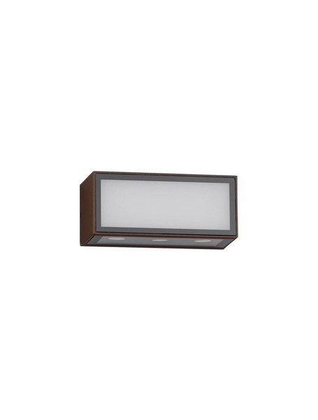 Nova Luce LED Außen-Wandleuchte Inga 11W warmweiss 3000K IP65 salzwasserfest Cortenstahl Aluminium 15x7cm 9030594