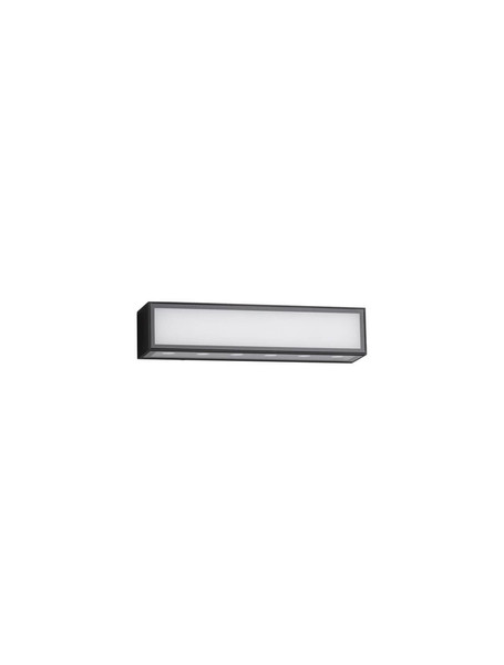 Nova Luce LED Außen-Wandleuchte Inga 18W warmweiss 3000K IP65 salzwasserfest Schwarz Aluminium 30x7cm 9030595