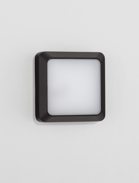 Nova Luce LED Außen-Wandleuchte Appia 5W warmweiss 3000K IP54 Schwarz Aluminium 12,5x12,5cm 9030597