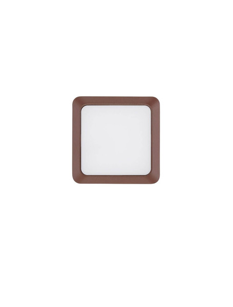 Nova Luce LED Außen-Wandleuchte Appia 5W warmweiss 3000K IP54 Cortenstahl Aluminium 12,5x12,5cm 9030598