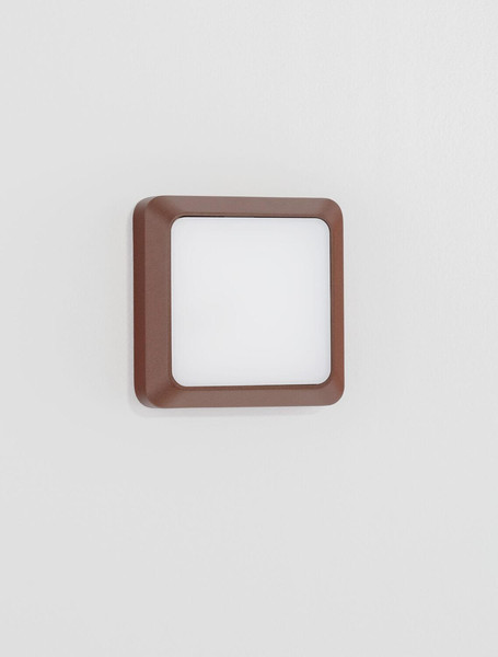Nova Luce LED Außen-Wandleuchte Appia 5W warmweiss 3000K IP54 Cortenstahl Aluminium 12,5x12,5cm 9030598
