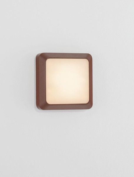 Nova Luce LED Außen-Wandleuchte Appia 5W warmweiss 3000K IP54 Cortenstahl Aluminium 12,5x12,5cm 9030598