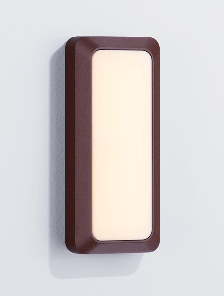 Nova Luce LED Außen-Wandleuchte Appia 5W warmweiss 3000K IP54 Cortenstahl Aluminium 20x8,5cm 9030600