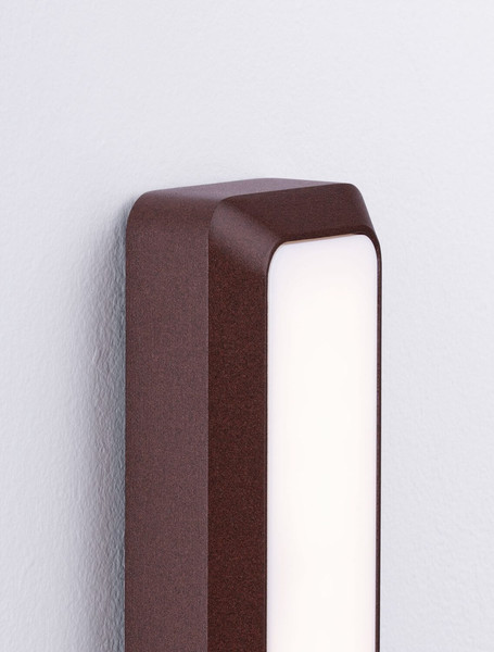 Nova Luce LED Außen-Wandleuchte Appia 5W warmweiss 3000K IP54 Cortenstahl Aluminium 20x8,5cm 9030600