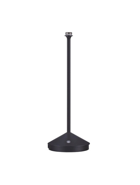 Nova Luce Standfuß für Akku-Tischleuchte Lumo dimmbar USB IP54 Schwarz Aluminium Ø12cm 9030617