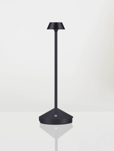 Nova Luce Standfuß für Akku-Tischleuchte Lumo dimmbar USB IP54 Schwarz Aluminium Ø12cm 9030617