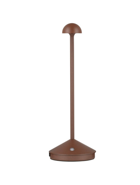 Nova Luce Standfuß für Akku-Tischleuchte Lumo dimmbar USB IP54 Cortenstahl Aluminium Ø12cm 9030619
