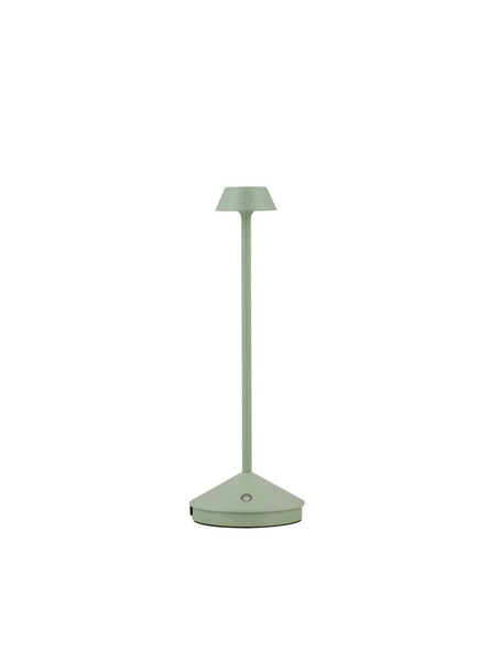 Nova Luce Standfuß für Akku-Tischleuchte Lumo dimmbar USB IP54 Olivgrün Aluminium Ø12cm 9030621