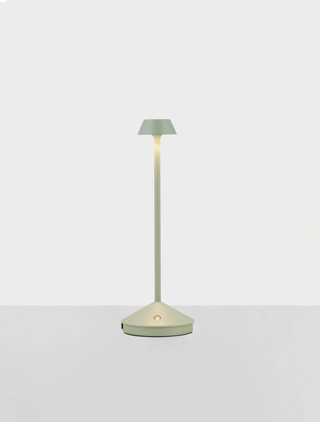 Nova Luce Standfuß für Akku-Tischleuchte Lumo dimmbar USB IP54 Olivgrün Aluminium Ø12cm 9030621