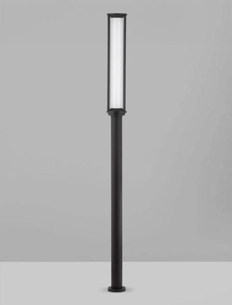 Nova Luce LED Wegeleuchte Solstice 16W warmweiss 3000K IP65 Schwarz Aluminium 222cm 9030626