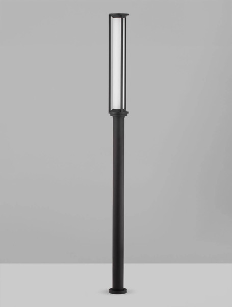 Nova Luce LED Wegeleuchte Solstice 16W warmweiss 3000K IP65 Schwarz Aluminium 222cm 9030626