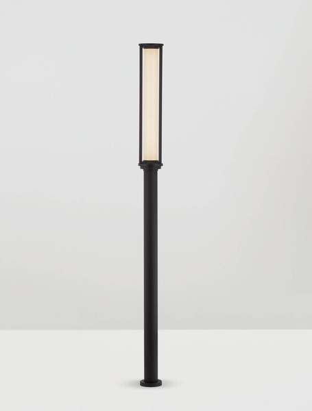 Nova Luce LED Wegeleuchte Solstice 16W warmweiss 3000K IP65 Schwarz Aluminium 222cm 9030626