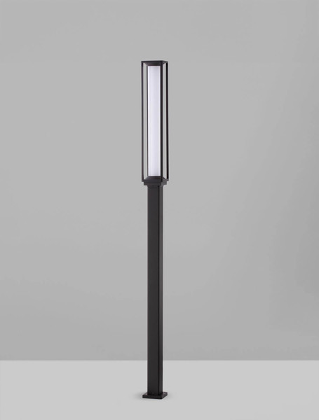 Nova Luce LED Wegeleuchte Solstice 16W warmweiss 3000K IP65 Schwarz Aluminium 220cm 9030627