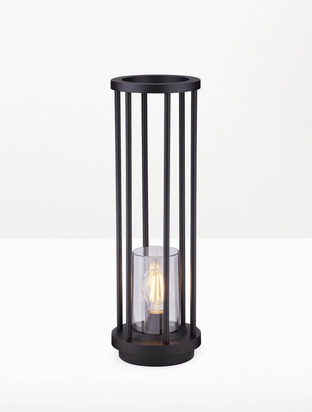 Nova Luce Wegeleuchte Elysium E27 IP65 salzwasserfest Schwarz Aluminium 50cm 9030629
