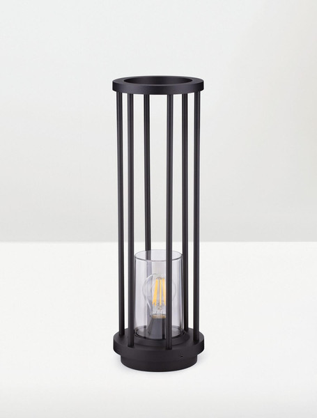 Nova Luce Wegeleuchte Elysium E27 IP65 salzwasserfest Schwarz Aluminium 50cm 9030629