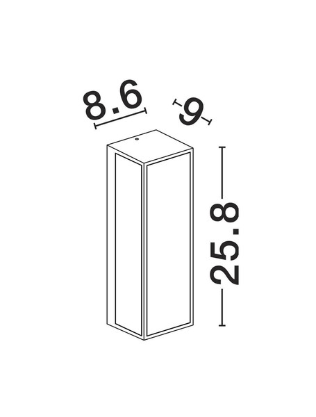 Nova Luce LED Außen-Wandleuchte Astral 10W warmweiss 3000K IP65 salzwasserfest Schwarz Holz Aluminium 26x9cm 9030633