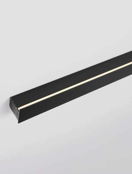 Nova Luce LED Außen-Wandleuchte Path 11W warmweiss 3000K IP65 salzwasserfest Schwarz Aluminium 50x6cm 9030707