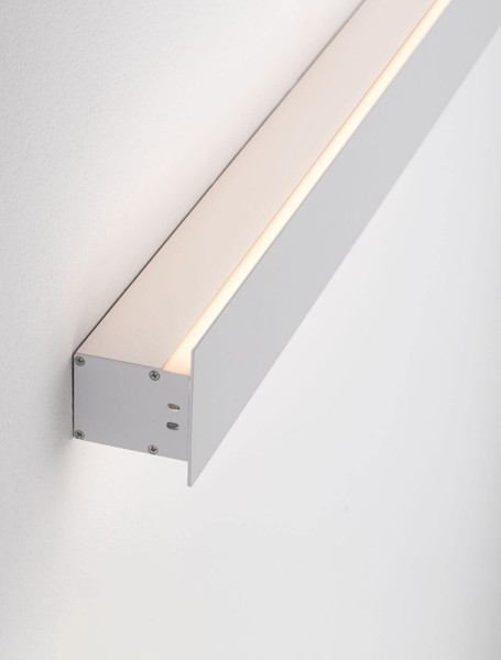 Nova Luce LED Außen-Wandleuchte Path 11W warmweiss 3000K IP65 salzwasserfest Weiß Aluminium 50x6cm 9030708