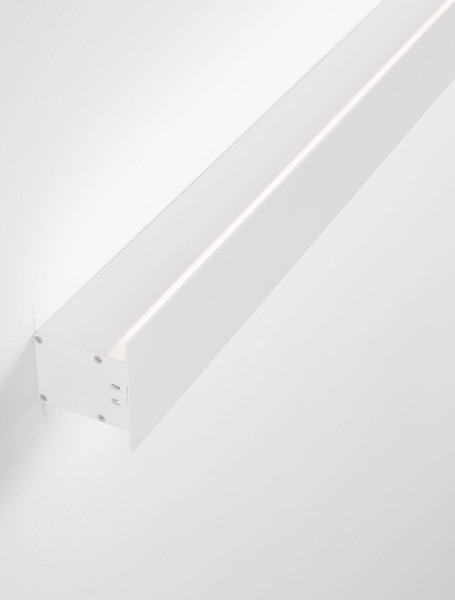 Nova Luce LED Außen-Wandleuchte Path 19W warmweiss 3000K IP65 salzwasserfest Weiß Aluminium 100x6cm 9030710